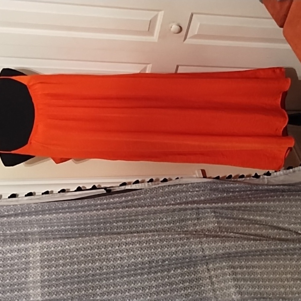 Bright orange sundress